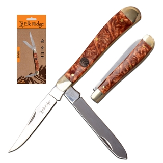 Elk Ridge TRAPLINE Manual Folding Knife (Clamshell) - ER-954BRCS